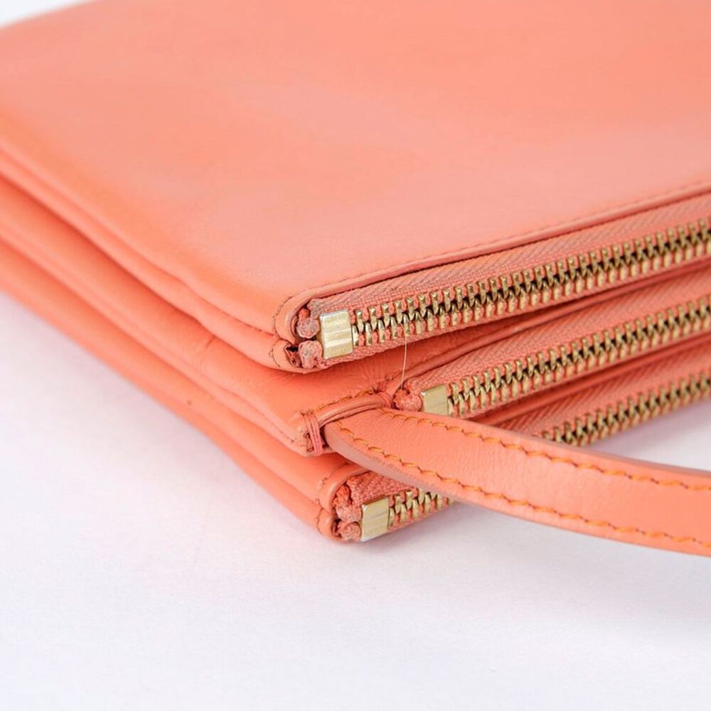 Medium Pink Leather Trio Crossbody Bag - Picture 7 of 10